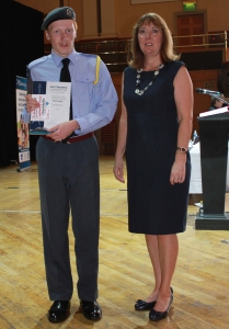 Cdt Fuhrmann receiving Saltire Summit Award
